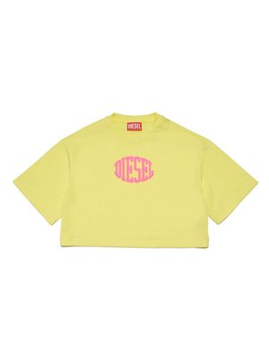 Diesel Kids Tarki logo-print cotton T-shirt - Yellow