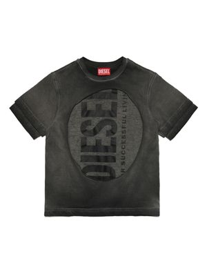 Diesel Kids Tashy Over cotton T-shirt - Black