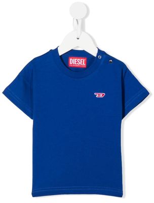 Diesel Kids Tbollyb logo-embroidered T-shirt - Blue