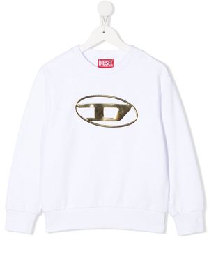 Diesel Kids TEEN logo-print cotton sweatshirt - K100