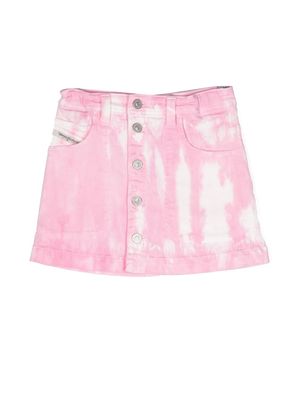 Diesel Kids tie-dye denim skirt - Pink