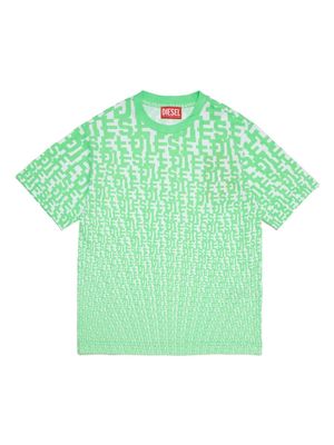 Diesel Kids Tlang logo-motif T-shirt - Green
