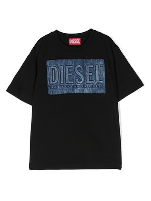 Diesel Kids Twanny logo-print shirt-sleeve T-shirt - Black
