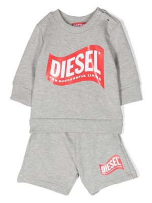 Diesel Kids two-piece cotton tracksuit - Grey