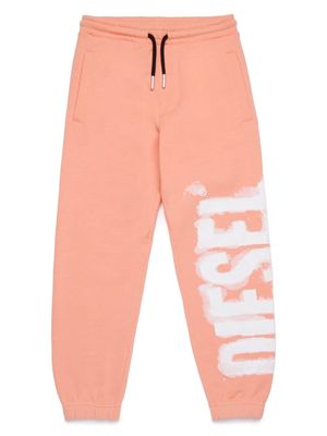 Diesel Kids watercolour-effect logo track pants - Pink