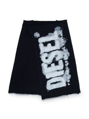 Diesel Kids watercolour-effect print wallet skirt - Black