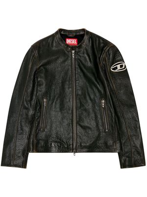 Diesel L-Cobbe leather jacket - Brown