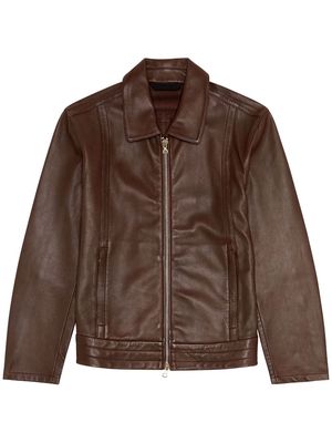 Diesel L-Hudson leather jacket - Brown