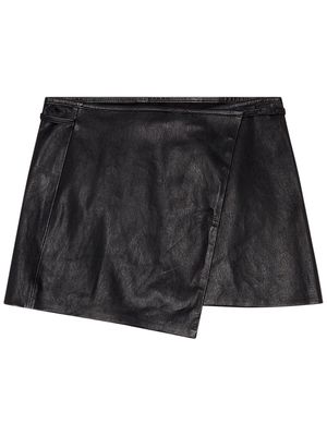 Diesel L-Kesselle leather skirt - Black