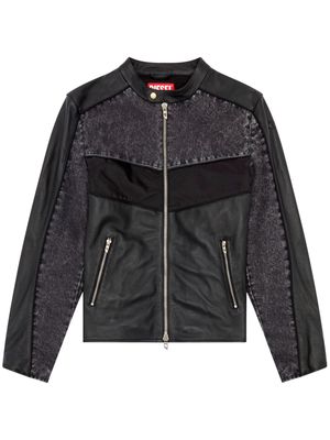 Diesel L-Leopol panelled jacket - Black