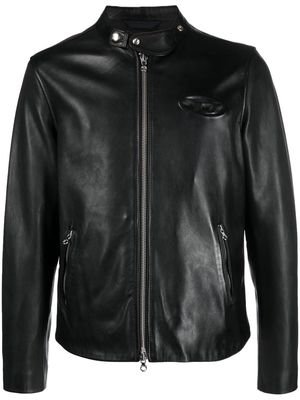 Diesel L-Metal zip-up sheepskin jacket - Black