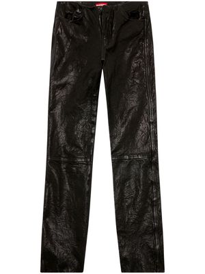 Diesel L-Netra leather trousers - Black