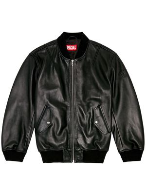 Diesel L-Pritts-New leather jacket - Black