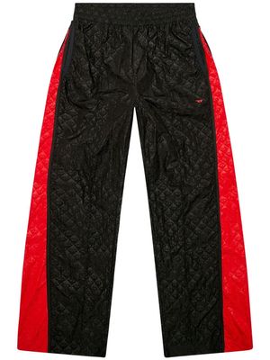 Diesel Laird monogram-pattern trousers - Black