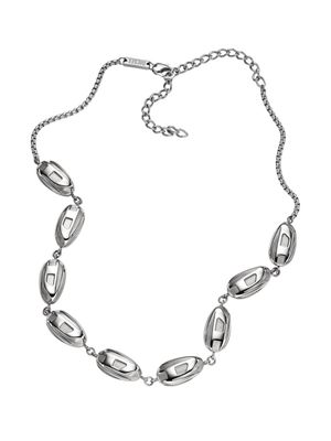 Diesel logo-charms necklace - Silver