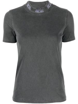 Diesel logo-collar short-sleeve T-shirt - Grey