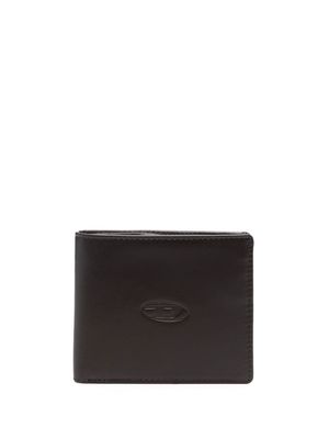 Diesel logo-debossed bi-fold leather wallet - Brown