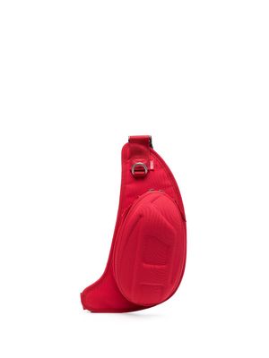 Diesel logo-embossed hard shell belt bag - Red
