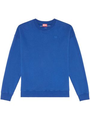 Diesel logo-embroidered cotton sweatshirt - Blue