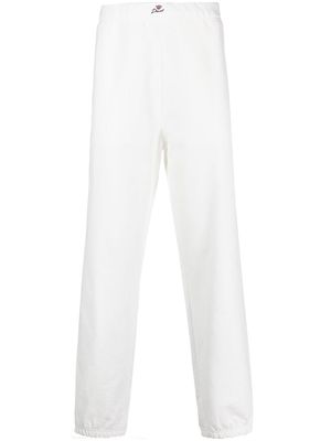 Diesel logo-embroidered cotton track pants - White