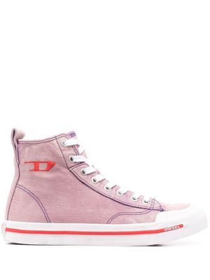 Diesel logo hi-top sneakers - Pink