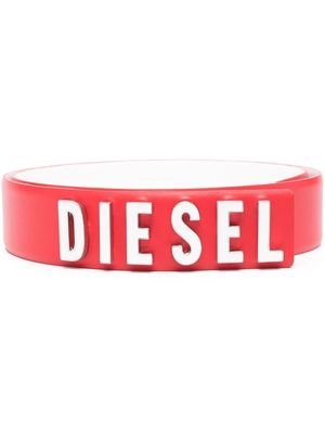 Diesel logo-lettering belt - Red