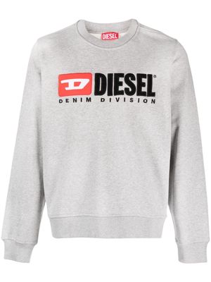 Diesel logo-patch cotton sweatshirt - Grey