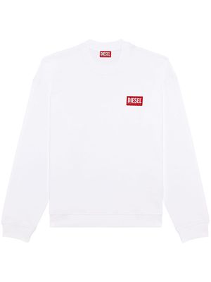 Diesel logo-patch cotton sweatshirt - White