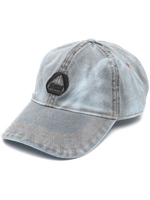 Diesel logo-patch detail baseball cap - Blue