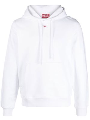 Diesel logo-patch detail hoodie - White