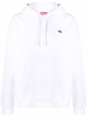 Diesel logo-patch hoodie - White