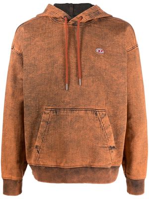 Diesel logo-patch long-sleeve sweatshirt - Orange