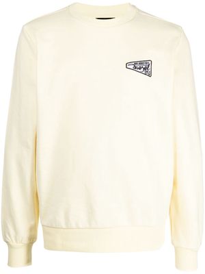 Diesel logo-patch long-sleeve sweatshirt - Yellow