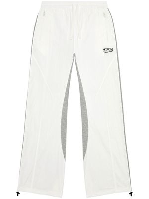 Diesel logo-patch panelled track pants - White