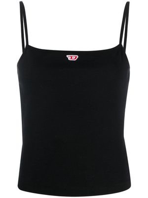 Diesel logo-patch sleeveless vest top - Black