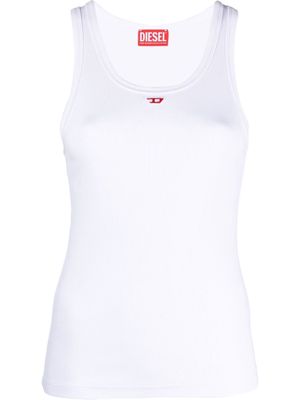 Diesel logo-patch sleeveless vest top - White