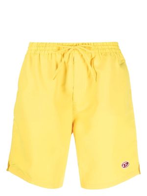Diesel logo-patch swim shorts - Yellow