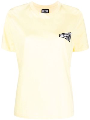 Diesel logo-patch T-shirt - Yellow
