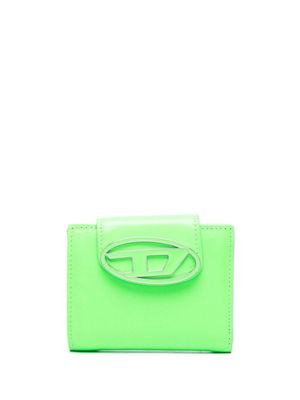 Diesel logo-plaque bi-fold wallet - Green