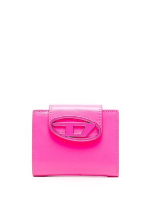Diesel logo-plaque bi-fold wallet - Pink