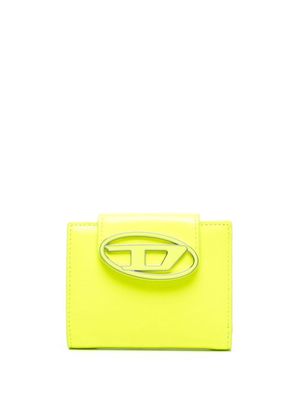 Diesel logo-plaque bi-fold wallet - Yellow