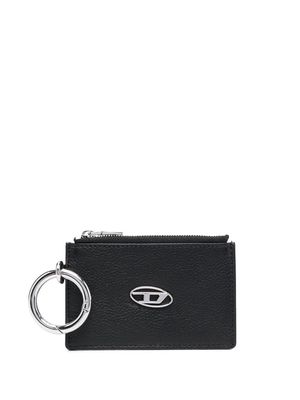 Diesel logo-plaque detail wallet - Black