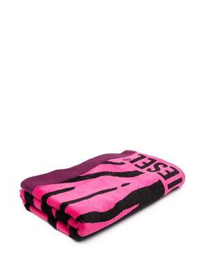Diesel logo-print beach towel - Pink