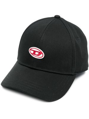 Diesel logo-print cap - Black