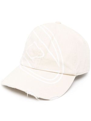Diesel logo-print cotton cap - Neutrals