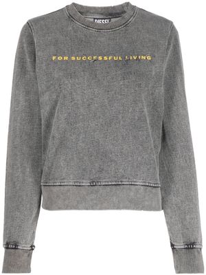 Diesel logo-print crew neck sweatshirt - Grey