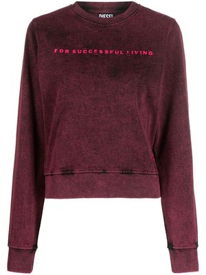 Diesel logo-print crew neck sweatshirt - Pink