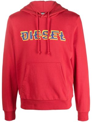 Diesel logo-print drawstring hoodie - Green