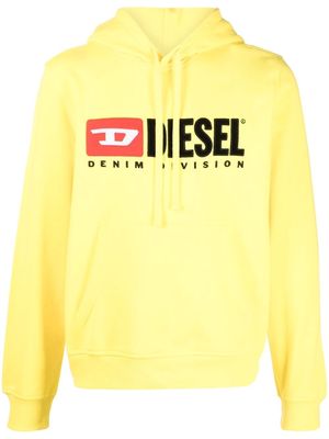 Diesel logo-print drawstring hoodie - Yellow