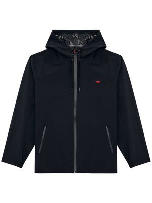 Diesel logo-print hooded lightweight jacket - Black